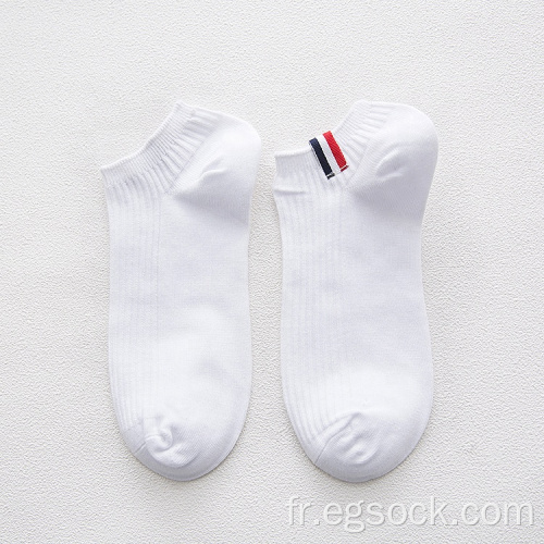 étoffes tricotées longueur cheville chaussettes basses en coton